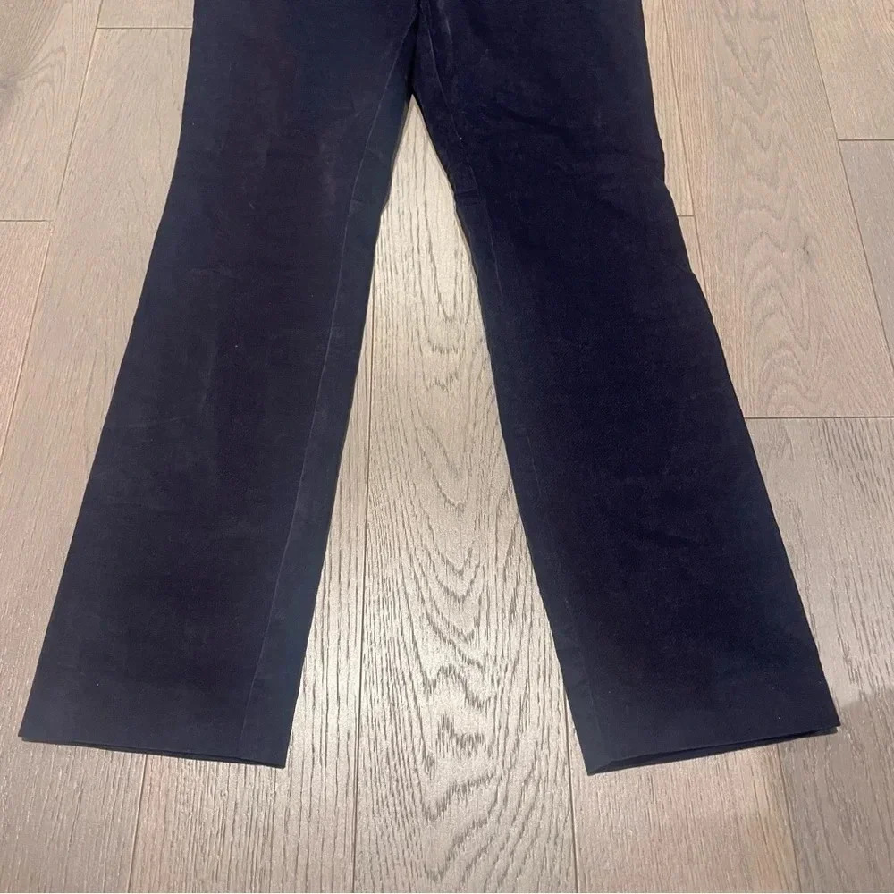 Aritzia Babaton Nigel Velvet High Waist Pants Navy Straight Leg Women’s Dress - Picture 10 of 10